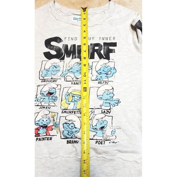 Vintage Woman's Smurf Smurfette Find Your Inner SMURF Sweatshirt S - Picture 6 of 7